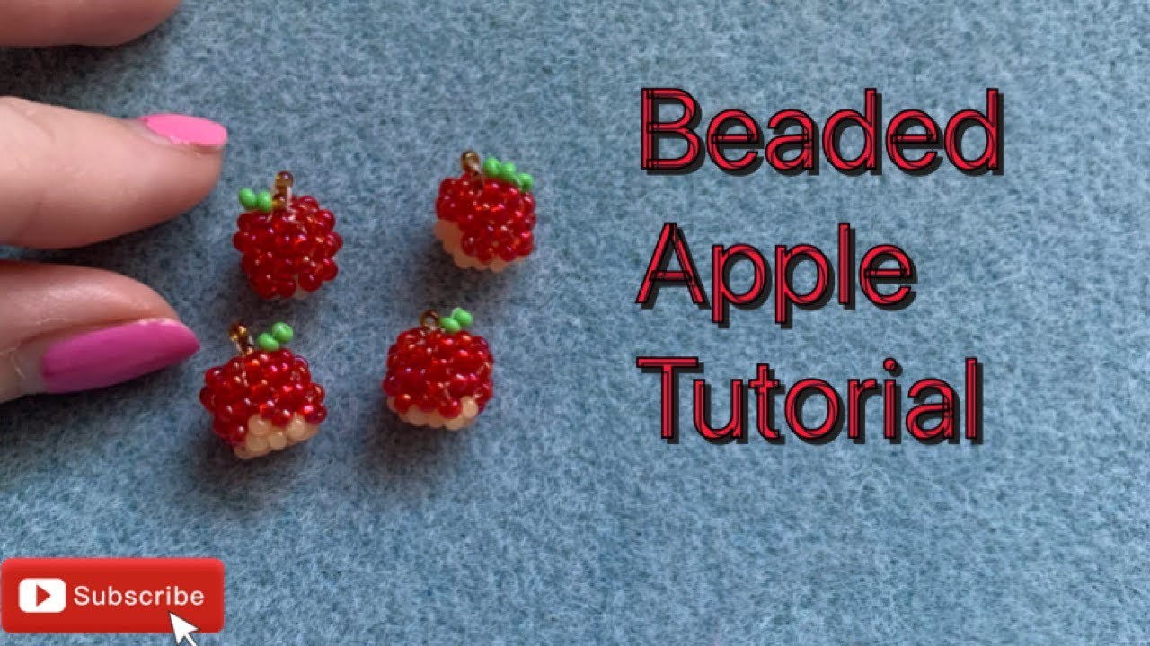 Beaded apple tutorial 3D peyote stitch