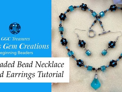 Beaded Bead Necklace and Earrings Tutorial