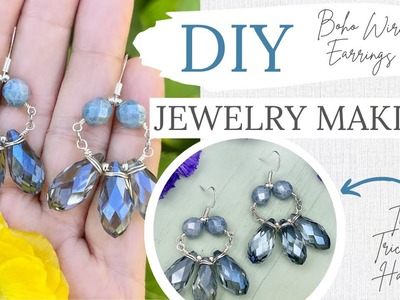 Beaded Wire Wrapped Earrings Made Easy! Tips, Tricks & Hacks for DIY Handmade Jewelry Making!
