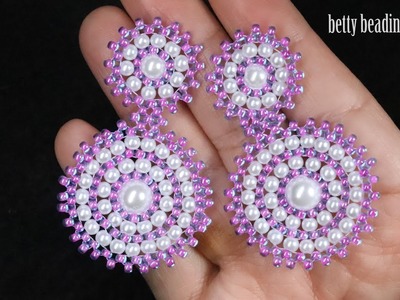 Beautiful and super quick and easy to make beaded earring for beginners .How to make beaded jewelry?