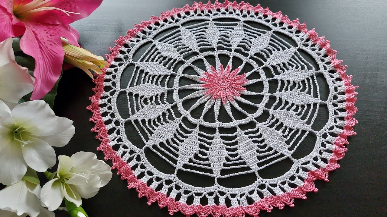 Beautiful Crochet Pattern ,Step by Step Instructions #crochetdoily #thalposh #crochetworldcreations