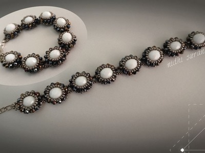 Big Crystal Bracelet.Easy & Gorgeous Jewelry.Step-by-step.Pulsera Tutorial diy