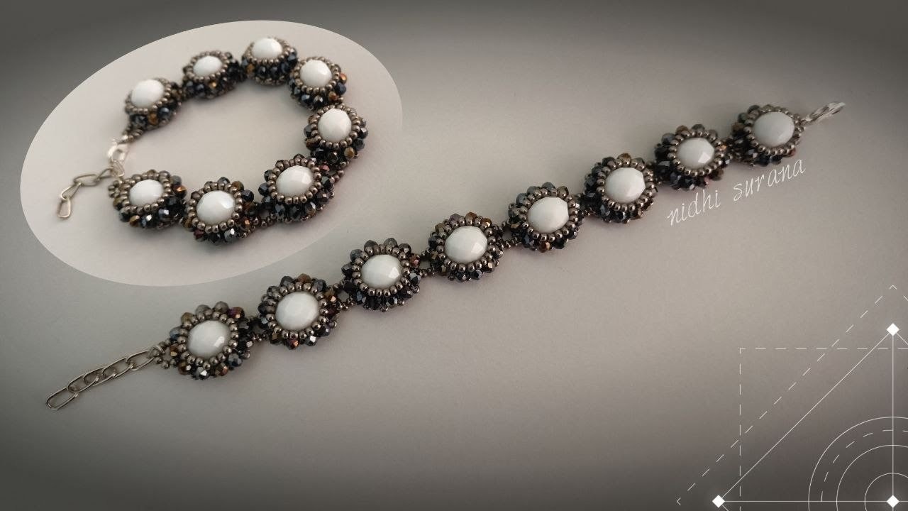 Big Crystal Bracelet.Easy & Gorgeous Jewelry.Step-by-step.Pulsera Tutorial diy