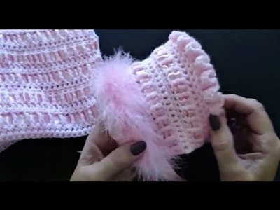 Crochet ADORABLE Baby Bonnet In 2 EASY steps.