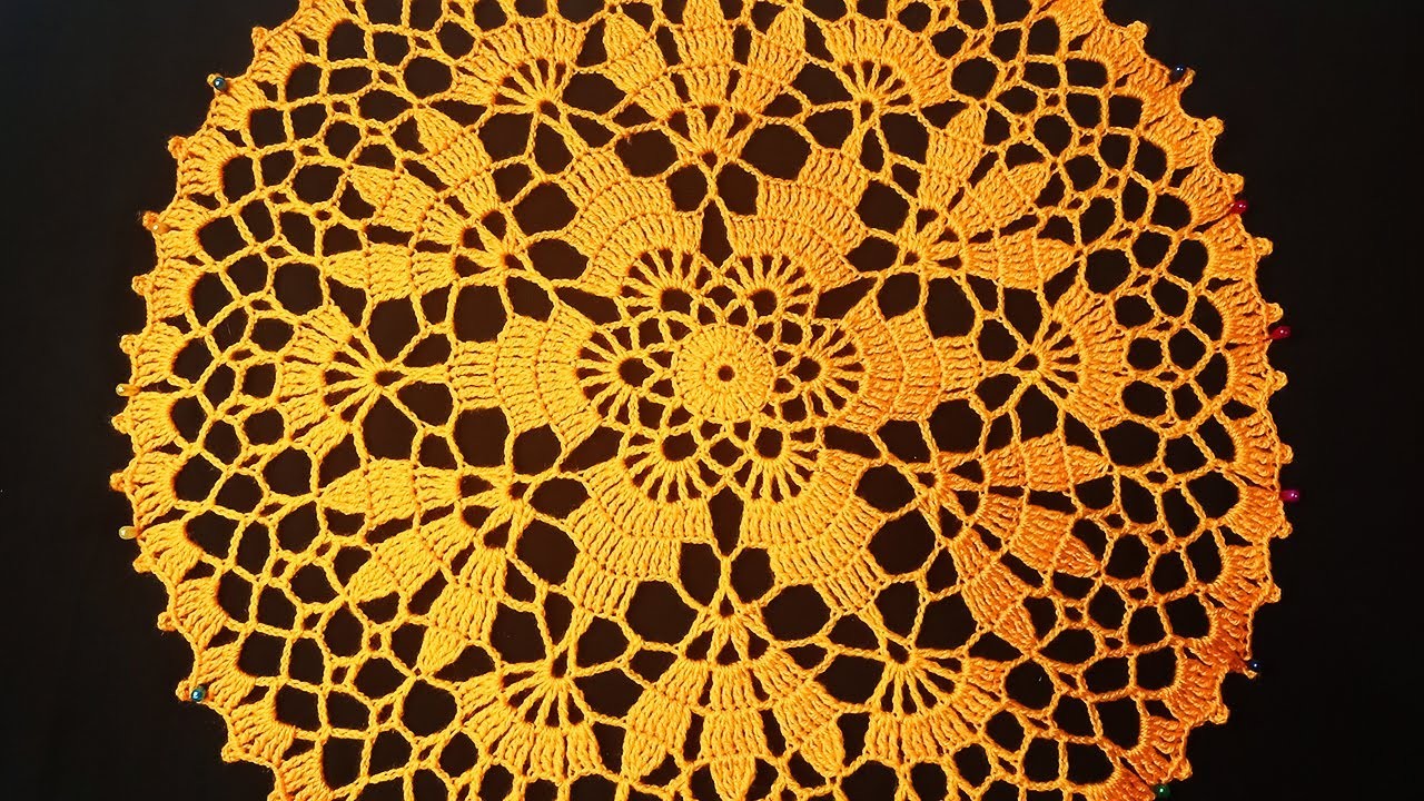 Crochet Design ( Thalposh. Table Cloth. Placemat. Doily ) in Hindi & Urdu - Woolen Craft 147