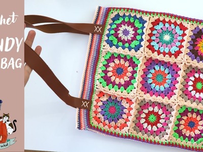 Crochet Easy Trendy Square Bag. Beginner Friendly Tutorial