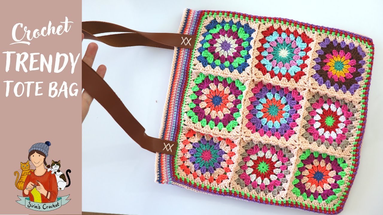 Crochet Easy Trendy Square Bag. Beginner Friendly Tutorial