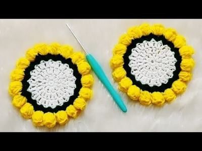 Crochet Flower Coaster | Crochet Tulip Coaster Tutorial