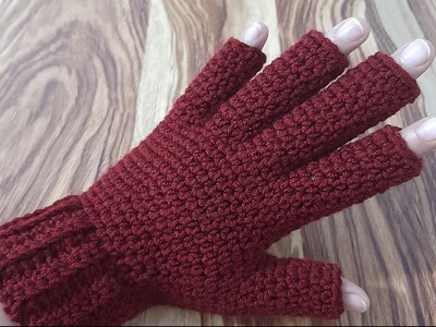 Crochet Gloves with fingers Tutorials How To CROCHET Gloves With Fingers