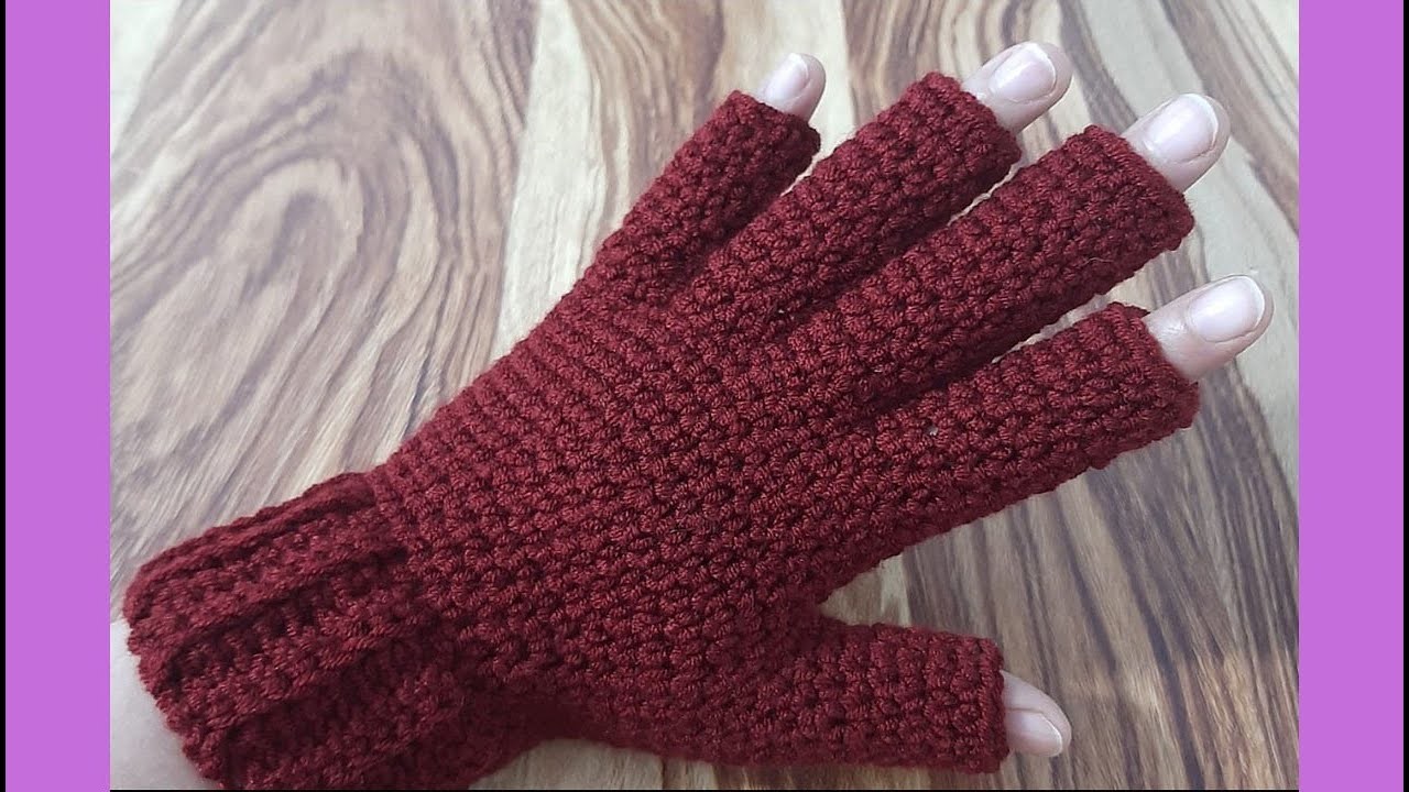 Crochet Gloves with fingers Tutorials How To CROCHET Gloves With Fingers