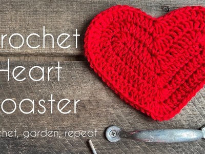 Crochet Heart Coaster ???? Crochet, Garden, Repeat
