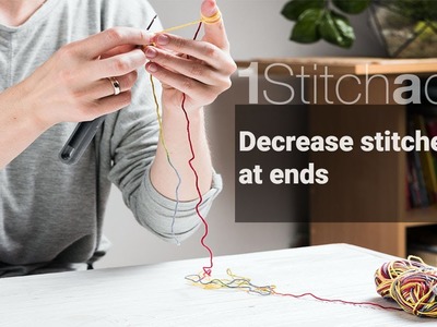 Decrease stitches at ends -  Learn 1 crochet stitch a day