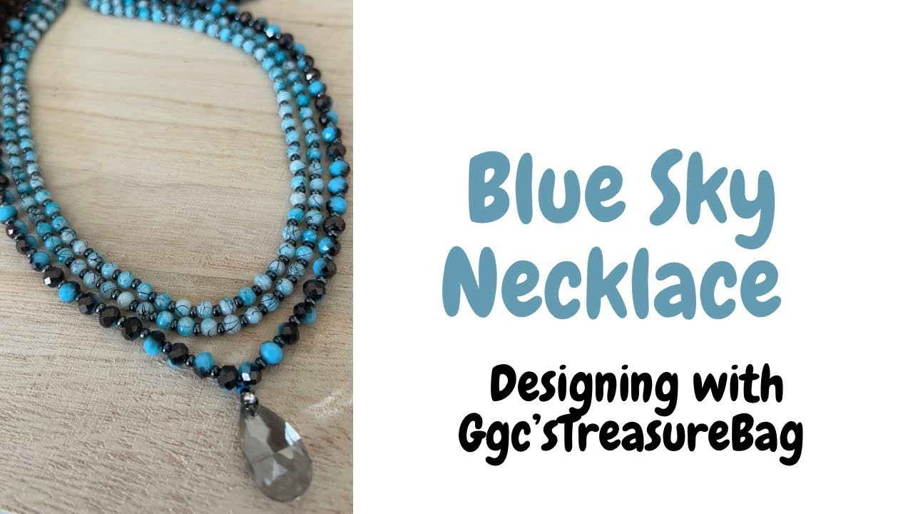 Designing with Ggc's Treasure Bag -how to make a Triple Strand Necklace with Macrame closure