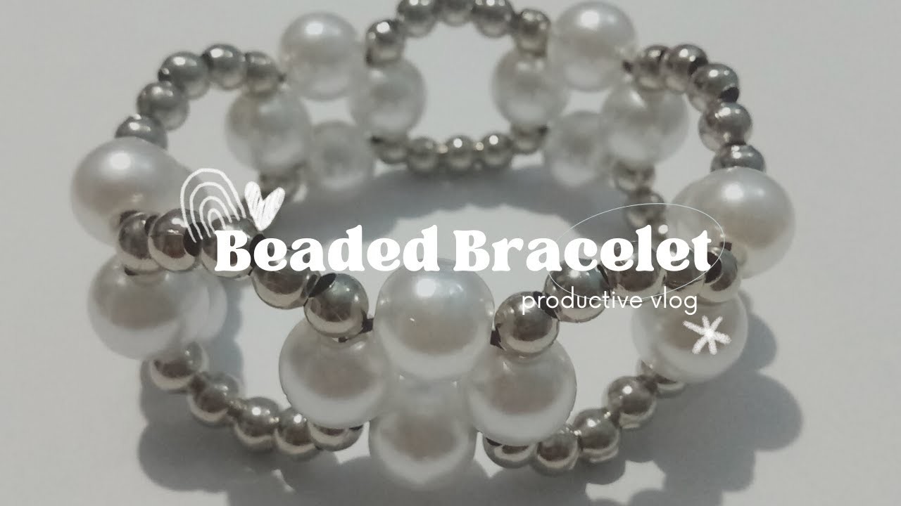 DIY Beaded Pearl Elegant Bracelet II Easy Tutorial II Coookie_Ash