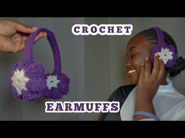 DIY Crochet Earmuffs.Earwarmers