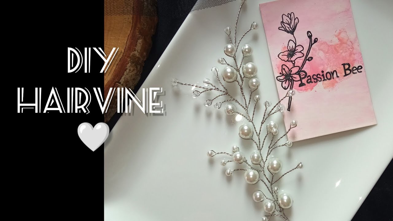 DIY Hairvine for wedding hairstyle| How to make wedding hairaccessory at home|Tutorial #diy#art