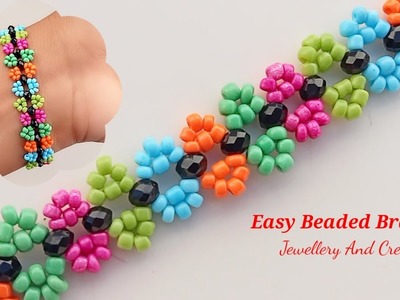 Easy Beaded Bracelet.How To Make Bracelet.Seed Beads Bracelet.DIY