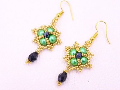 EASY Beaded Earrings Tutorial: How to make Earrings with beads in simple steps! Easy & Quick Craft