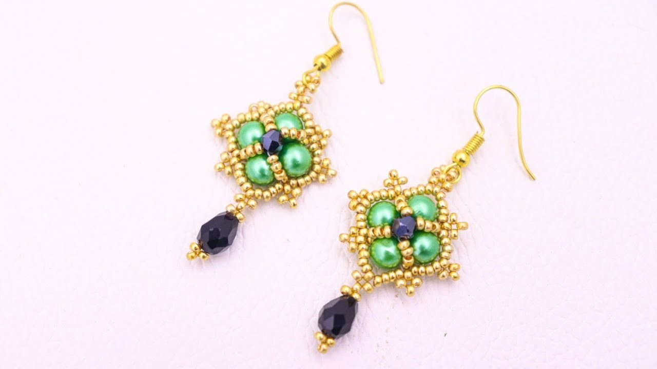 EASY Beaded Earrings Tutorial: How to make Earrings with beads in simple steps! Easy & Quick Craft