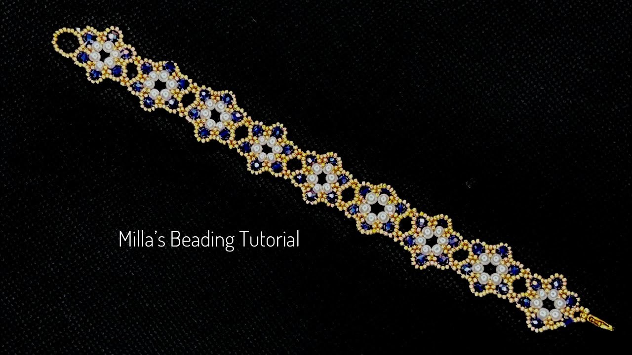Easy Crystals and Pearls Beaded Bracelet ???? #beading #beadingtutorial #beadingbracelet #diy