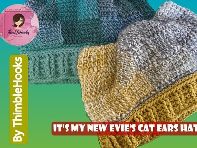ENTRELAC C2C CAT EAR BEANIE. Diagonal & Reversible Crochet!. How To Tutorial