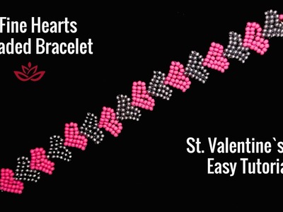 Fine Hearts Beaded Bracelet - St. Valentines Day Tutorial