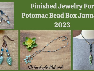 Finished Jewelry For Potomac Bead Box January 2023 - Episode 145 #jewelry #beads #diy #unboxing