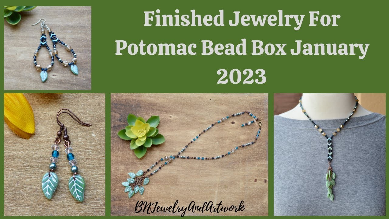 Finished Jewelry For Potomac Bead Box January 2023 - Episode 145 #jewelry #beads #diy #unboxing