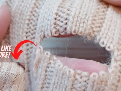 Great Way to Repair Holes in Sweaters Without Traces????How to Fix a Hole in a Knitted cashmere Sweater