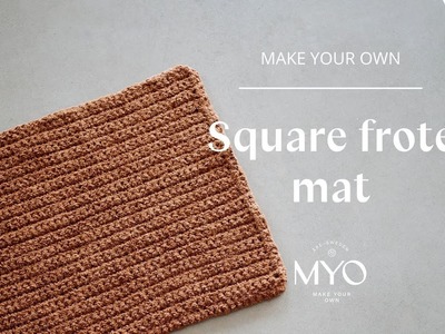 How to crochet a Square Terry Mat | Virka en fyrkantig froté-matta