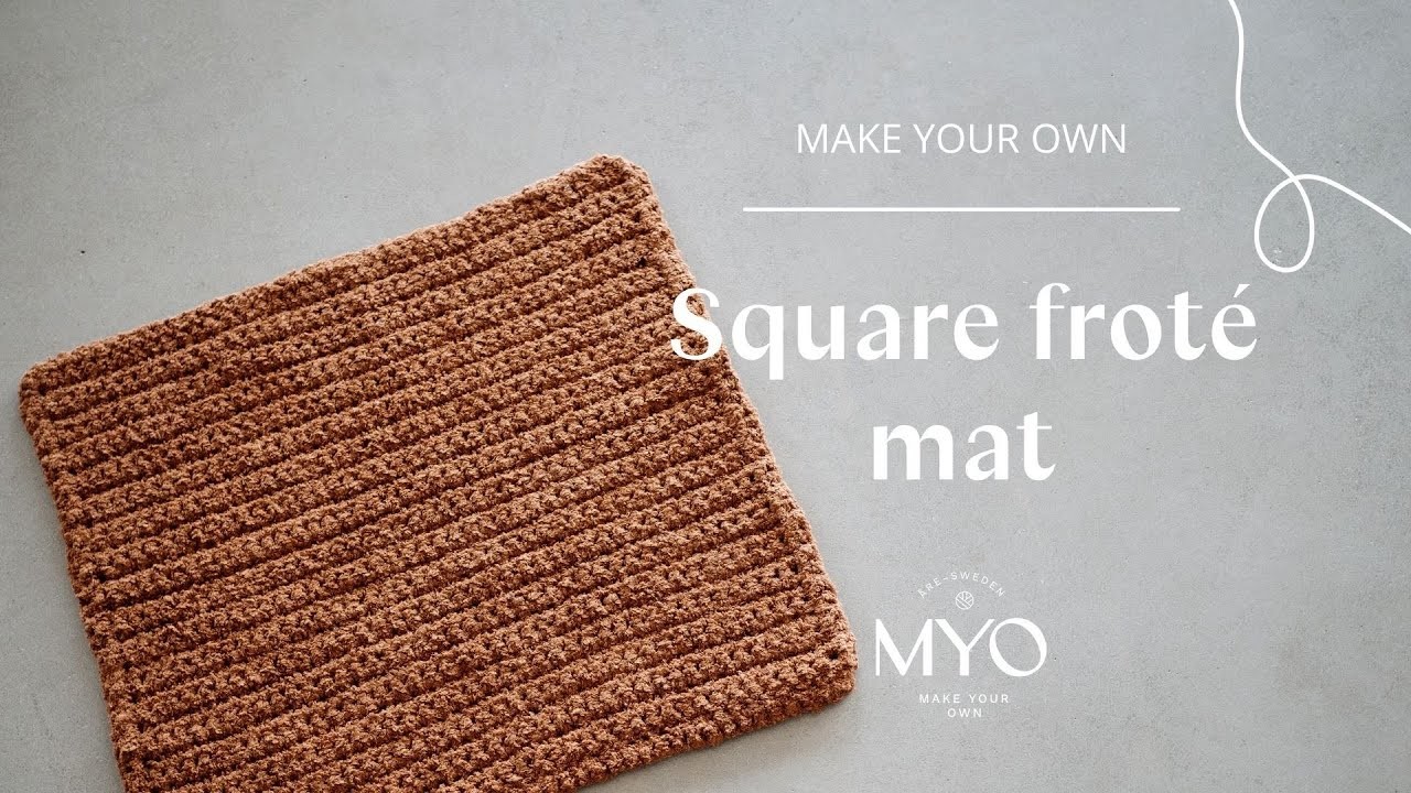 How to crochet a Square Terry Mat | Virka en fyrkantig froté-matta
