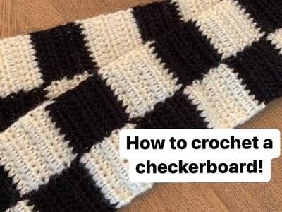How to Crochet Checkerboard - Tutorial - Learn the checkerboard crochet pattern