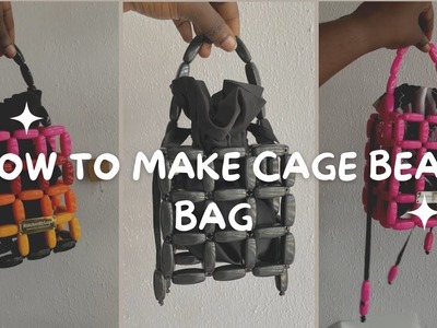 HOW TO MAKE A CAGE BEAD BAG | Beginner Friendly -Stitchesbylope