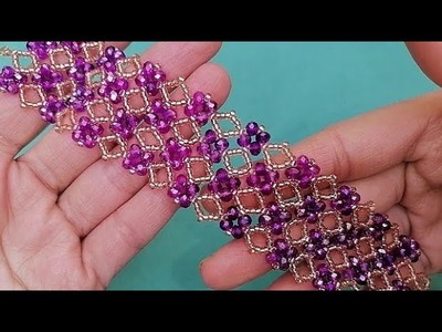 How to make beaded bracelet witout  clasp.unique design.Useful & Easy for beginners. beads jewelry