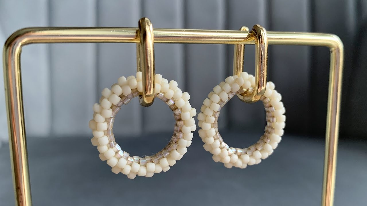 How to make beaded earrings Congo. Round beaded earrings