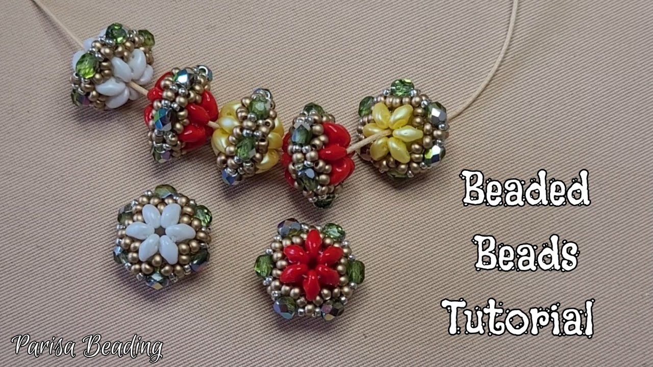 How to make Flower Beaded beads for Earrings.Necklace. Bracelet ????????????