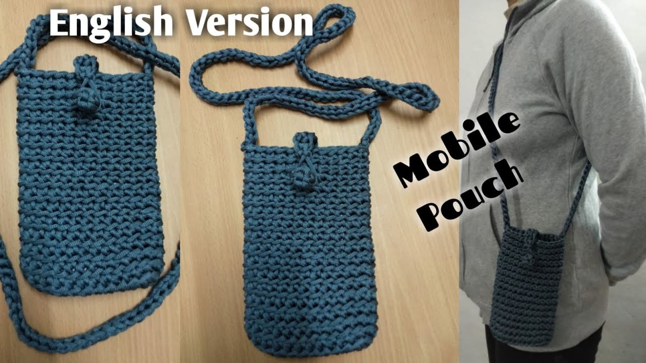 How to make Mobile Pouch easily Tutorial. Crochet Mobile Pouch. Mobile pouch making at home. DIY