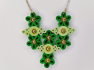 How To Make Quilling Necklace. Tutorial