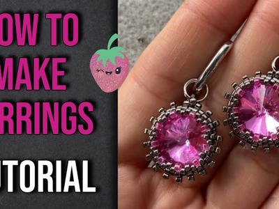 How to make Rivoli crystal earrings. Beaded earrings.