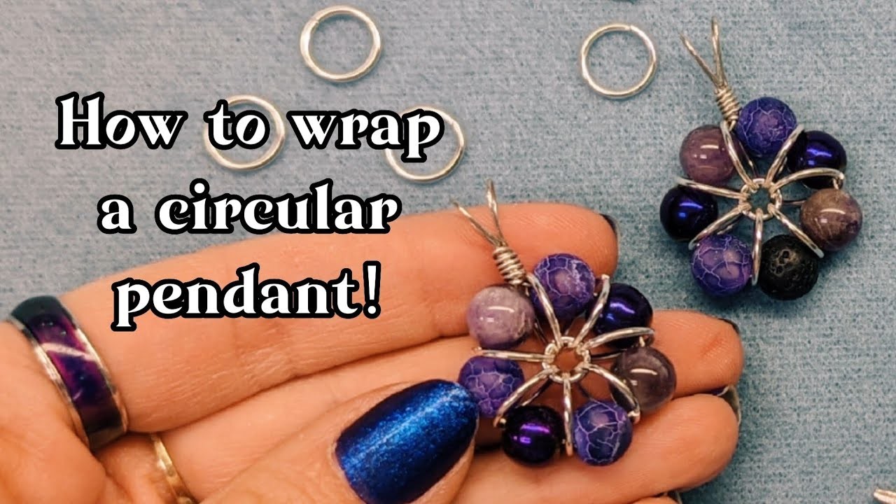 How to wire wrap a beaded pendant! Jewelry Making Tutorial