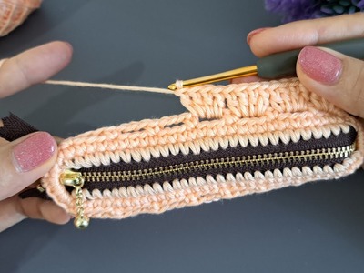 Incredible idea! Super Easy Crochet Purse Bag With Zipper - Step by Step