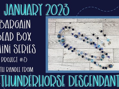 Project #5 Rosary Chain Moon Necklace January 2023 Bargain Bead Box Mini Series w. Thunderhorse