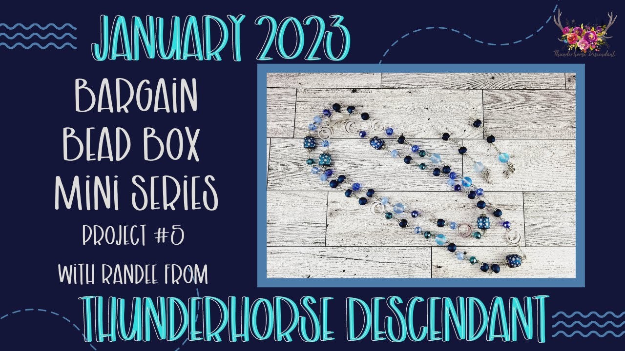 Project #5 Rosary Chain Moon Necklace January 2023 Bargain Bead Box Mini Series w. Thunderhorse