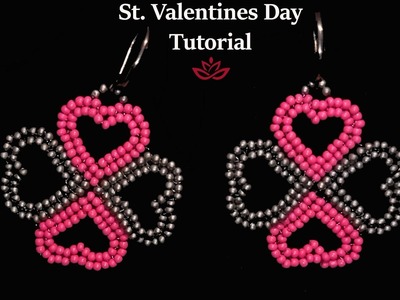 Romantic Clover Earrings - St. Valentine`s Day Beading Tutorial