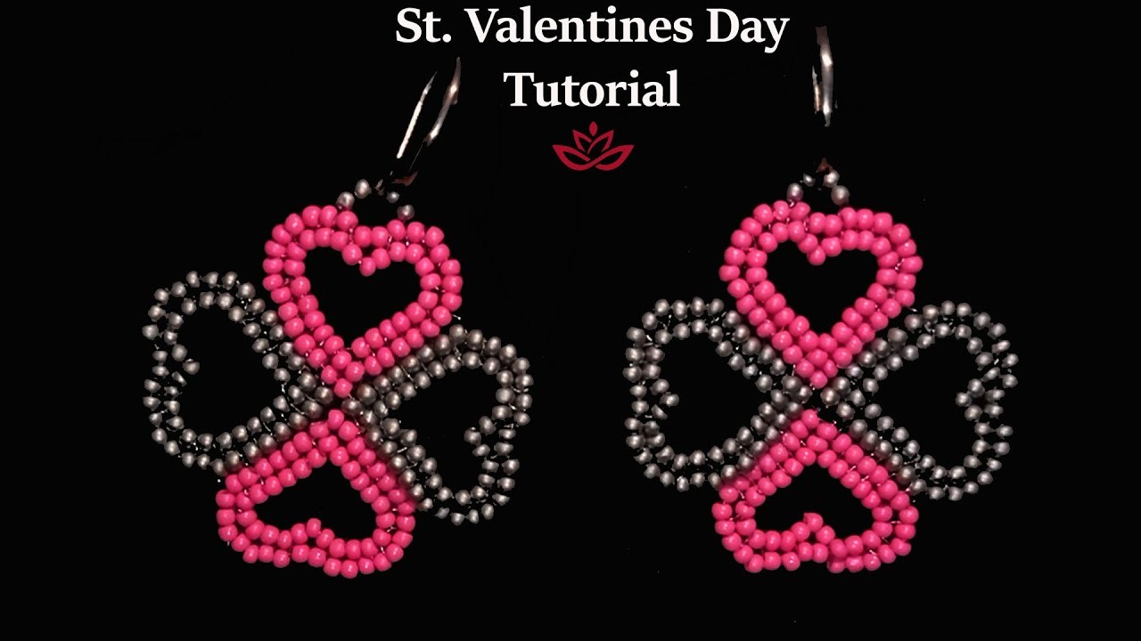 Romantic Clover Earrings - St. Valentine`s Day Beading Tutorial