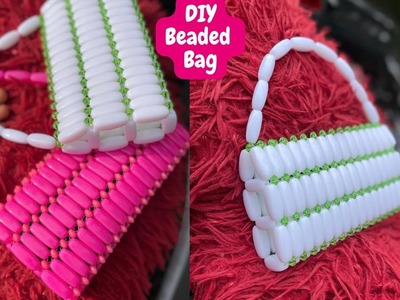 SIMPLE AND EASY WAY TO MAKE BEADED PURSE BAG: HOW TO MAKE A BEADED BAG || BEGINNER FRIENDLY TUTORIAL