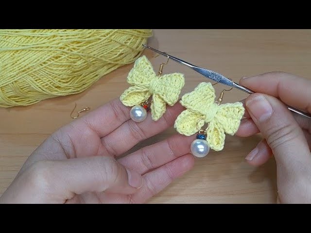 So beautiful and easy Crochet earrings tutorial for beginners