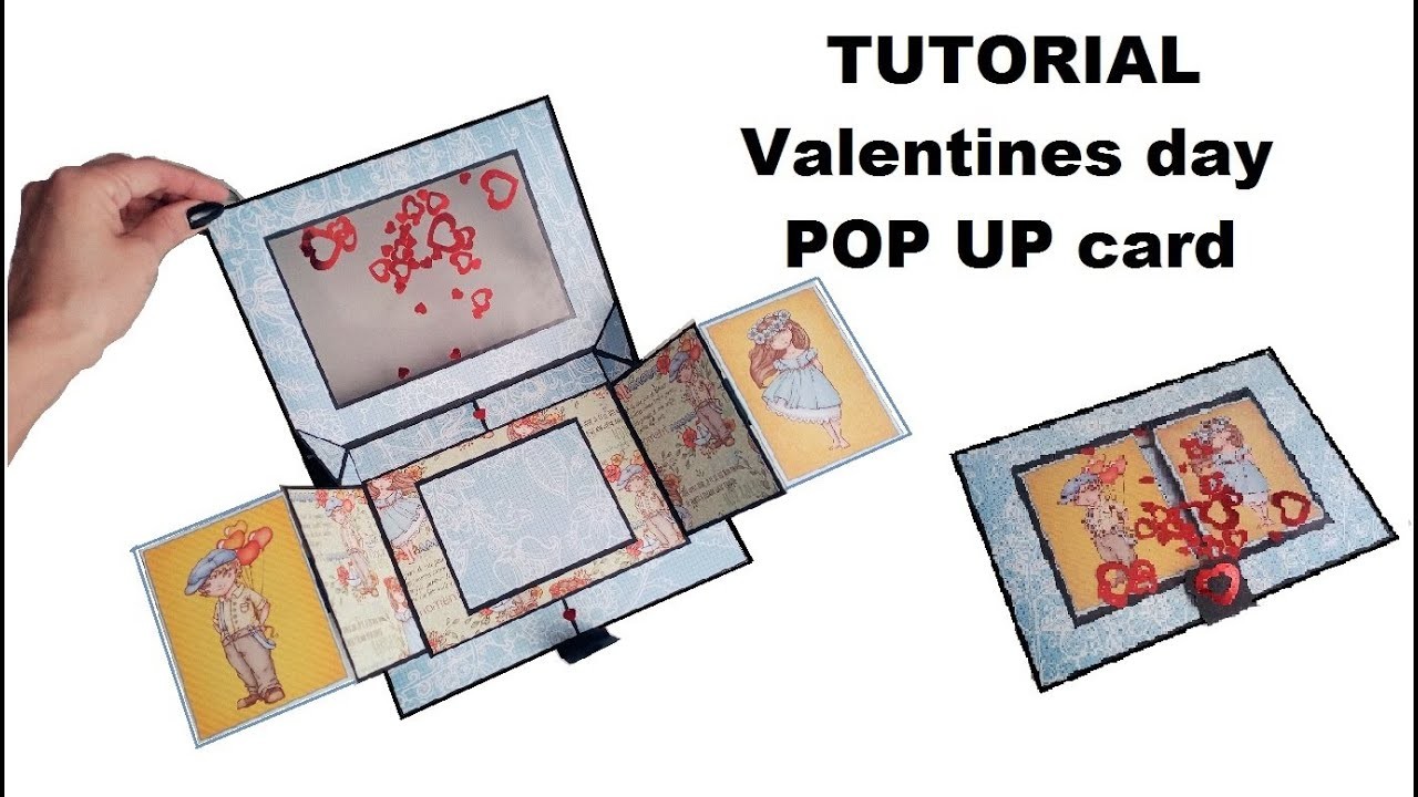 Tutorial Gift Card Valentines day ❤️ Greeting Pop-up Card ❤️ Scrapbook Ideas #1