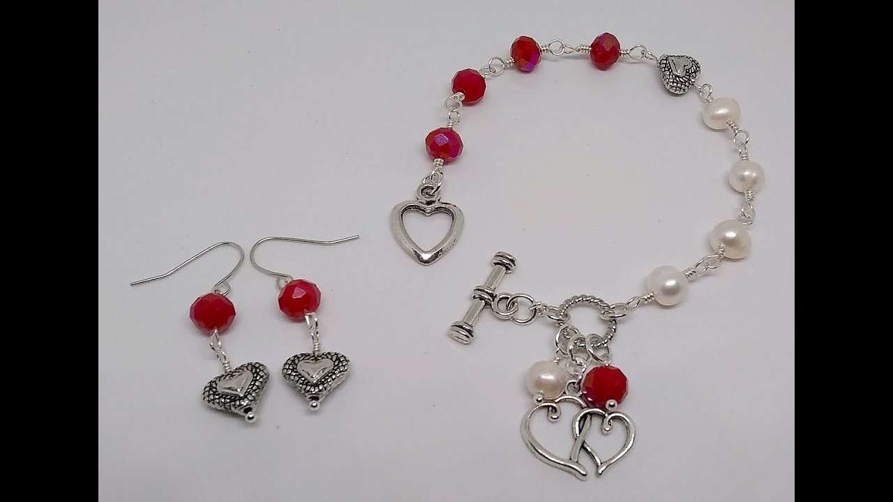 Valentine's Day Bracelet and Earrings Set Number 2