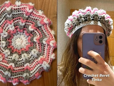 Very Easy Crochet Beret. How to make crochet hat. crochet beret #crochet
